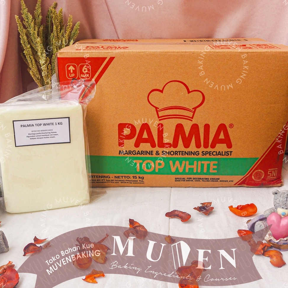 

37 MENTEGA PUTIH PALMIA TOP WHITE 1 Kg / SHORTENING tesnu