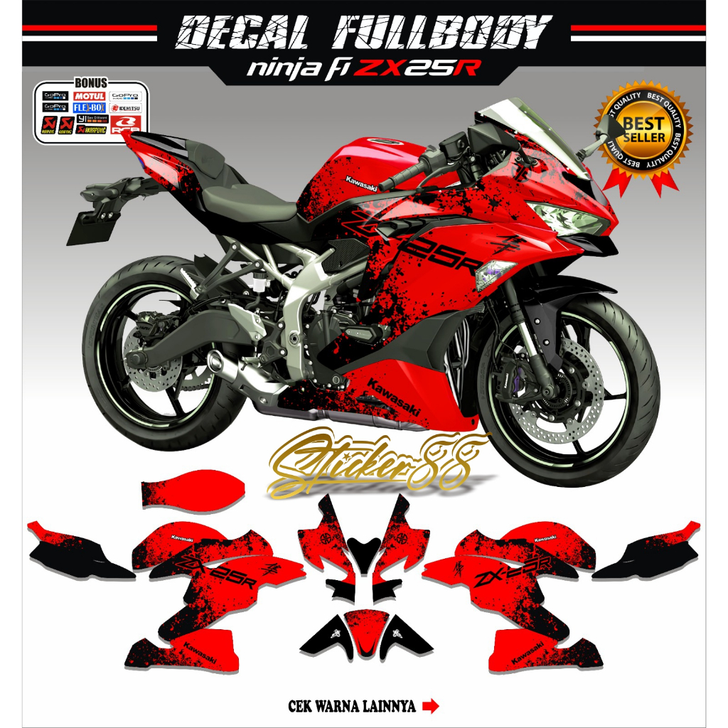 DECAL STICKER FULL BODY NINJA FI ZX 250R / STIKER NINJA 250 FI / STIKER NINJA FI / LIVERY ZX250R