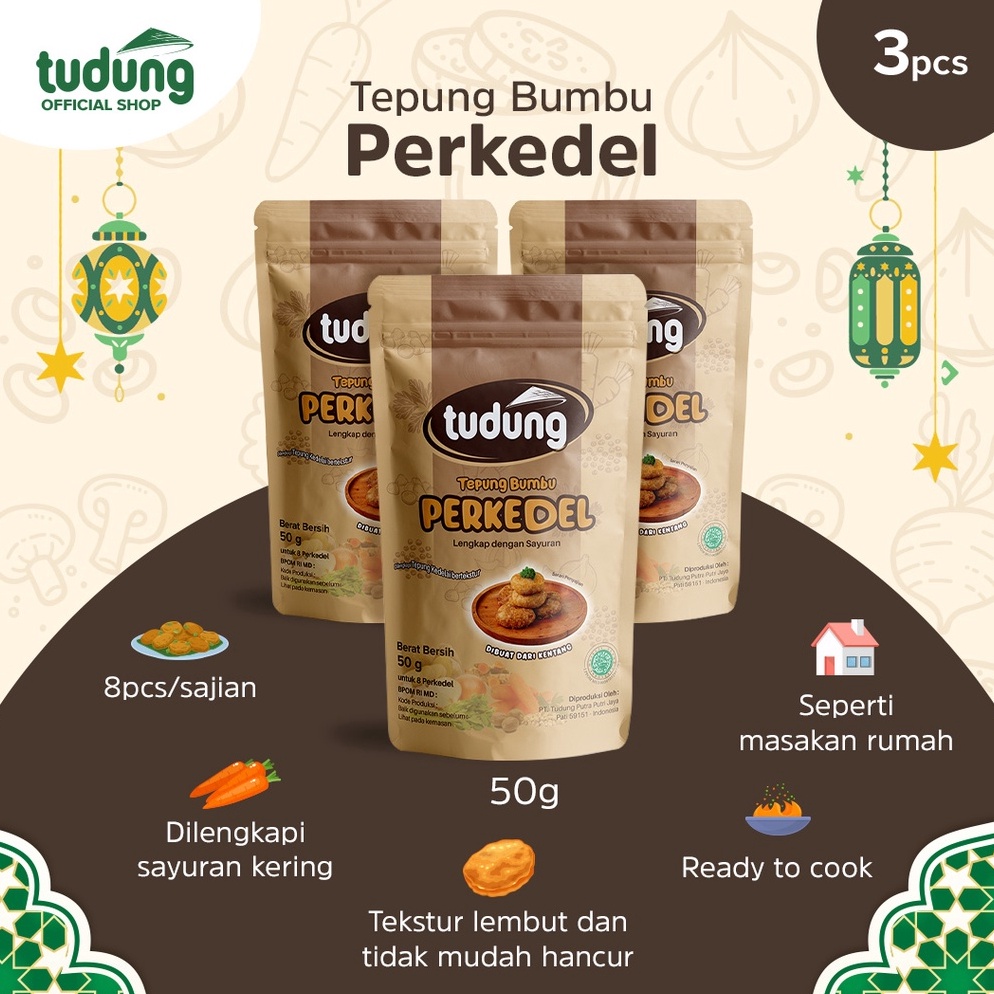 

Big Sale➝ Tudung Tepung Bumbu Perkedel 50g Bundling 3 Best
