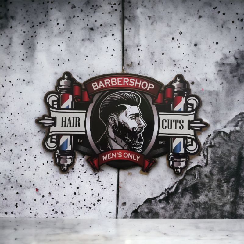 hiasan dinding barbershop