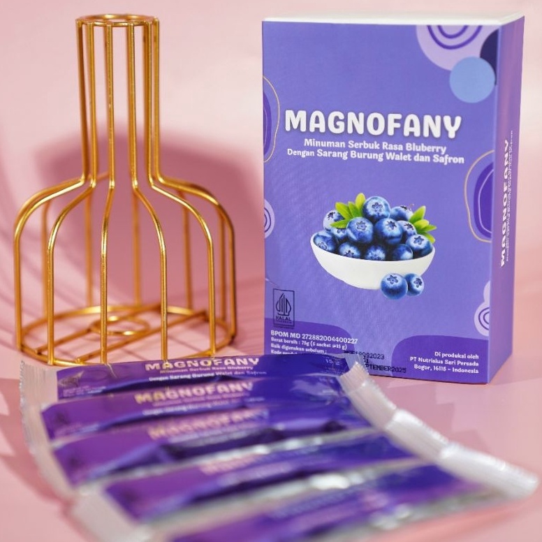 

[♛S95>] Magnofany Collagen Drink with Birdbest dan Saffron | Minuman kolagen glutathione blueberry Kerenz