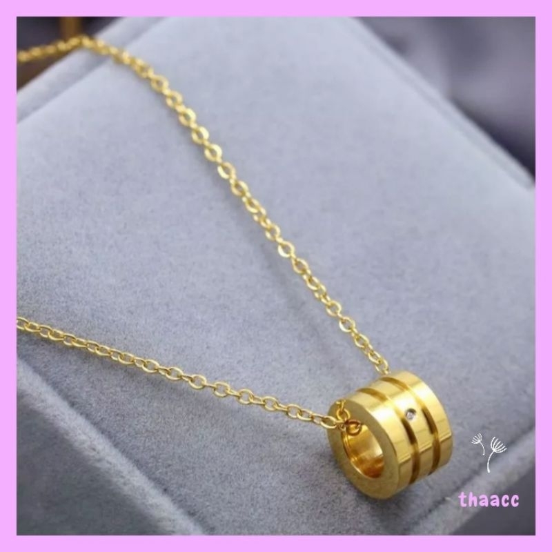 Kalung titanium wanita korea style simple motif