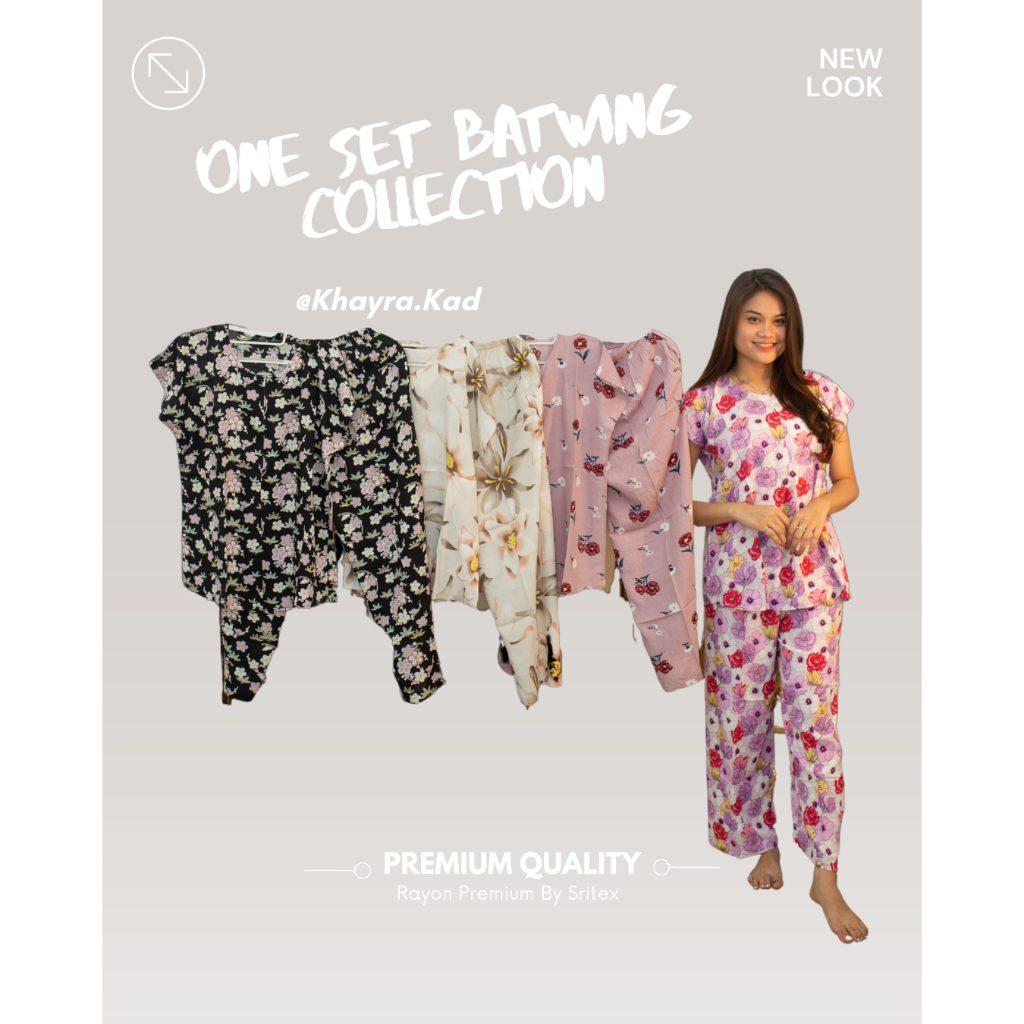 ONE SET PANJANG PENDEK DASTER REMAJA KEKINIAN DRESS DEWASA HOME DRESS BUSUI FRENDLY PIYAMA WANITA KO