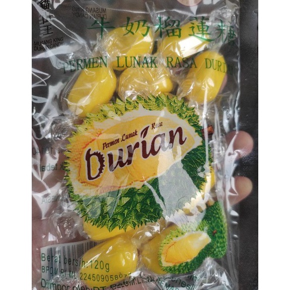 

[✒C80&] CLJ Permen Lunak Durian - 120 gr Dijamin Murah