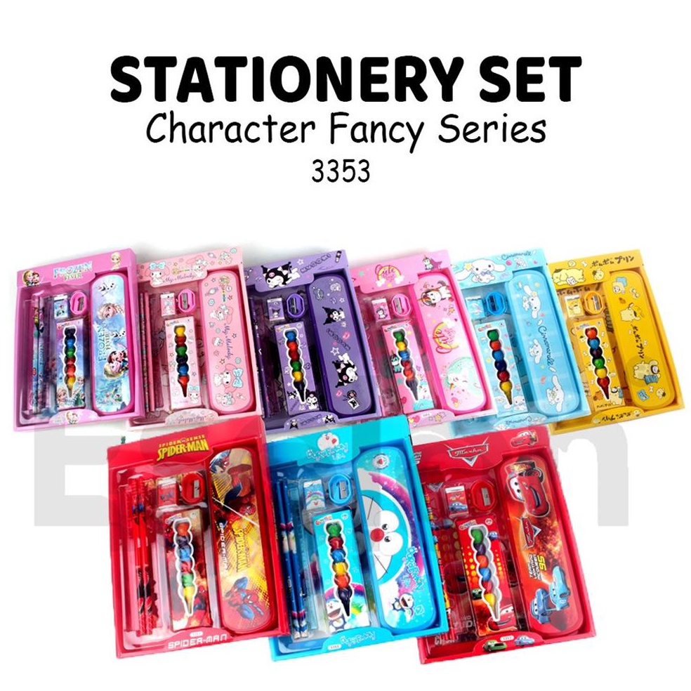 

[≛T32➢] Stationary Set 7in1 Karakter 3353 / Paket Alat Tulis + Oil Pastel Serba Murah