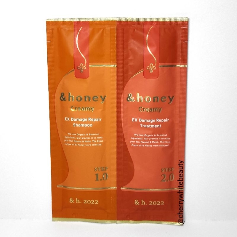& Honey Shampoo Conditioner Sachet Set Japan Original Travel Size