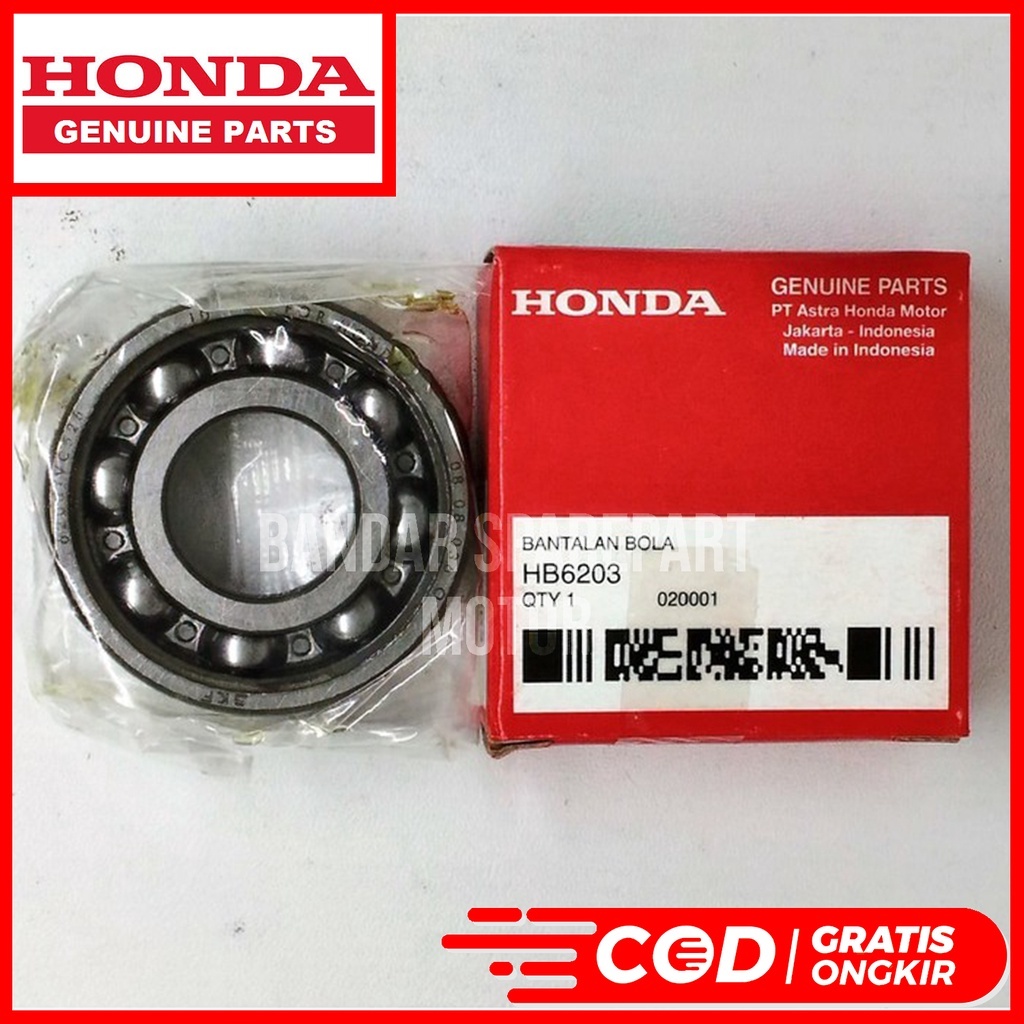 BEARING LAHAR LAHER HONDA 6203 RS BANTALAN BOLA 6203