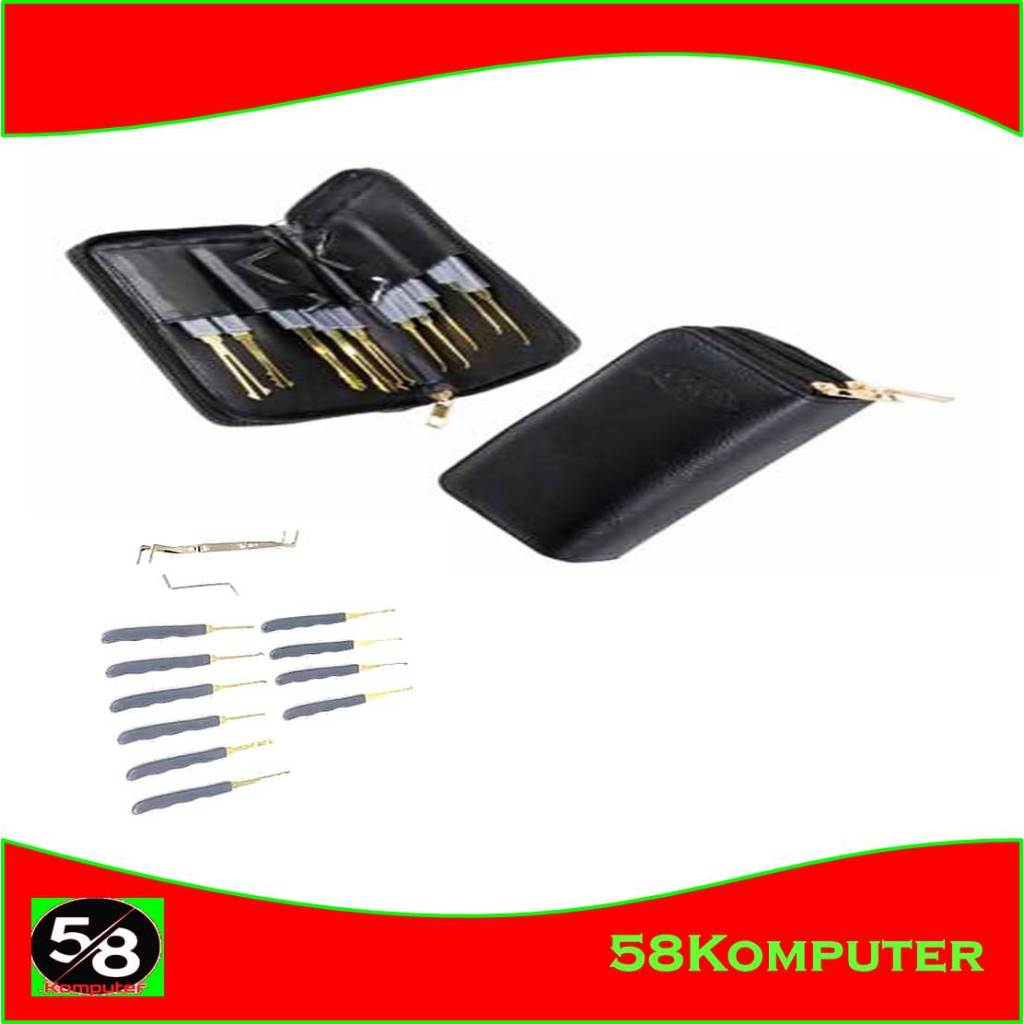 Set Alat Pembuka Gembok Pintu Lockpick Gun Locksmith Tool Kunci Pembuka Gembok