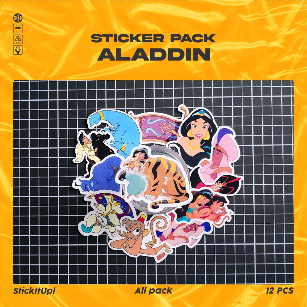 

COD✨ StickItUp Stiker Pack Kartun Aladdin The Animated Series Lucu Keren Untuk Koper Laptop Skateboard