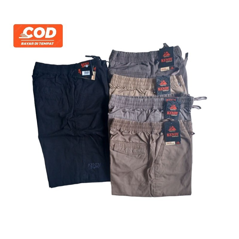 Celana Pendek Kendy Original Pinggang Karet  | Celana Pendek Katun Pria