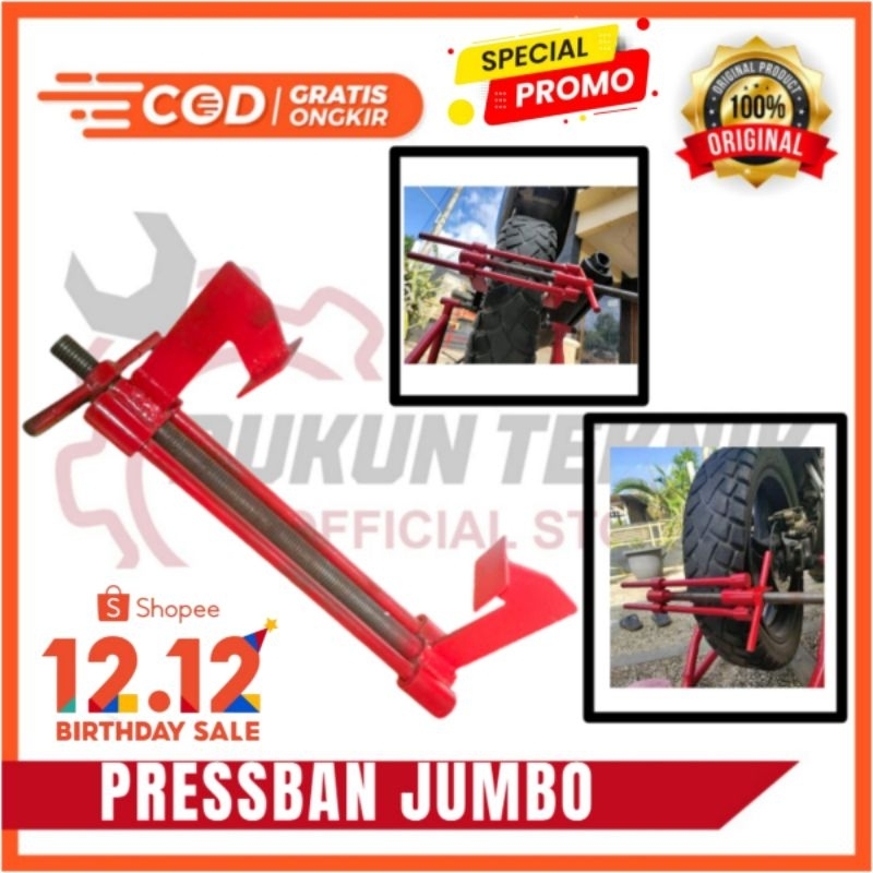 [PROMO] Alat press ban motor super jumbo lebar kuwat press ban tubles