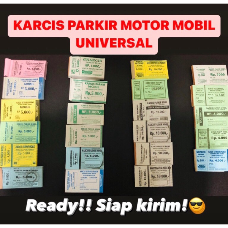 

KARCIS PARKIR MOTOR MOBIL UNIVERSAL KERTAS WARNA 96gqk