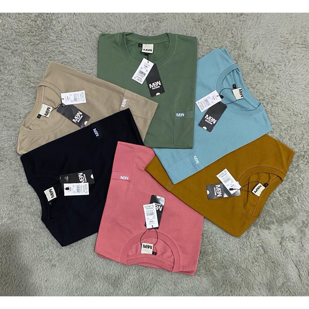 Paket 4 PCS 100 RB Baju Atasan T Shirt Kaos Pocket Distro MBE Pria Wanita Cowok Laki Laki cowo Dewas