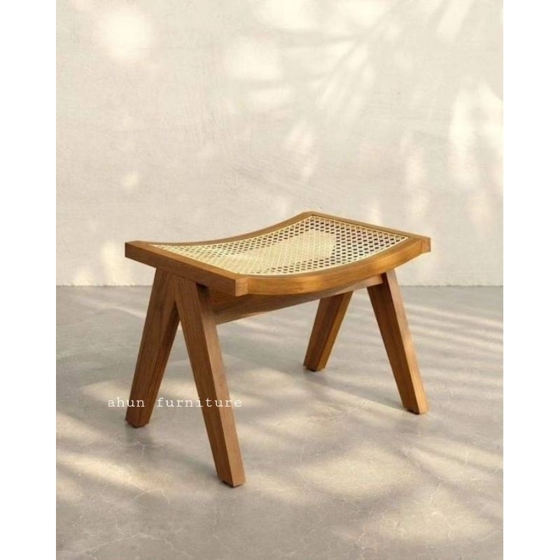 stool kayu/stool anyaman rotan, Bangku rotan/bangku_ahunfurniture