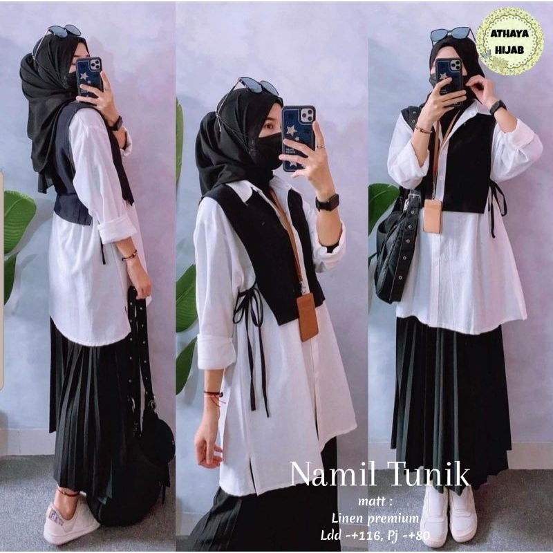 Baju Tunik Wanita Premium Namil Tunik By Athaya Hijab