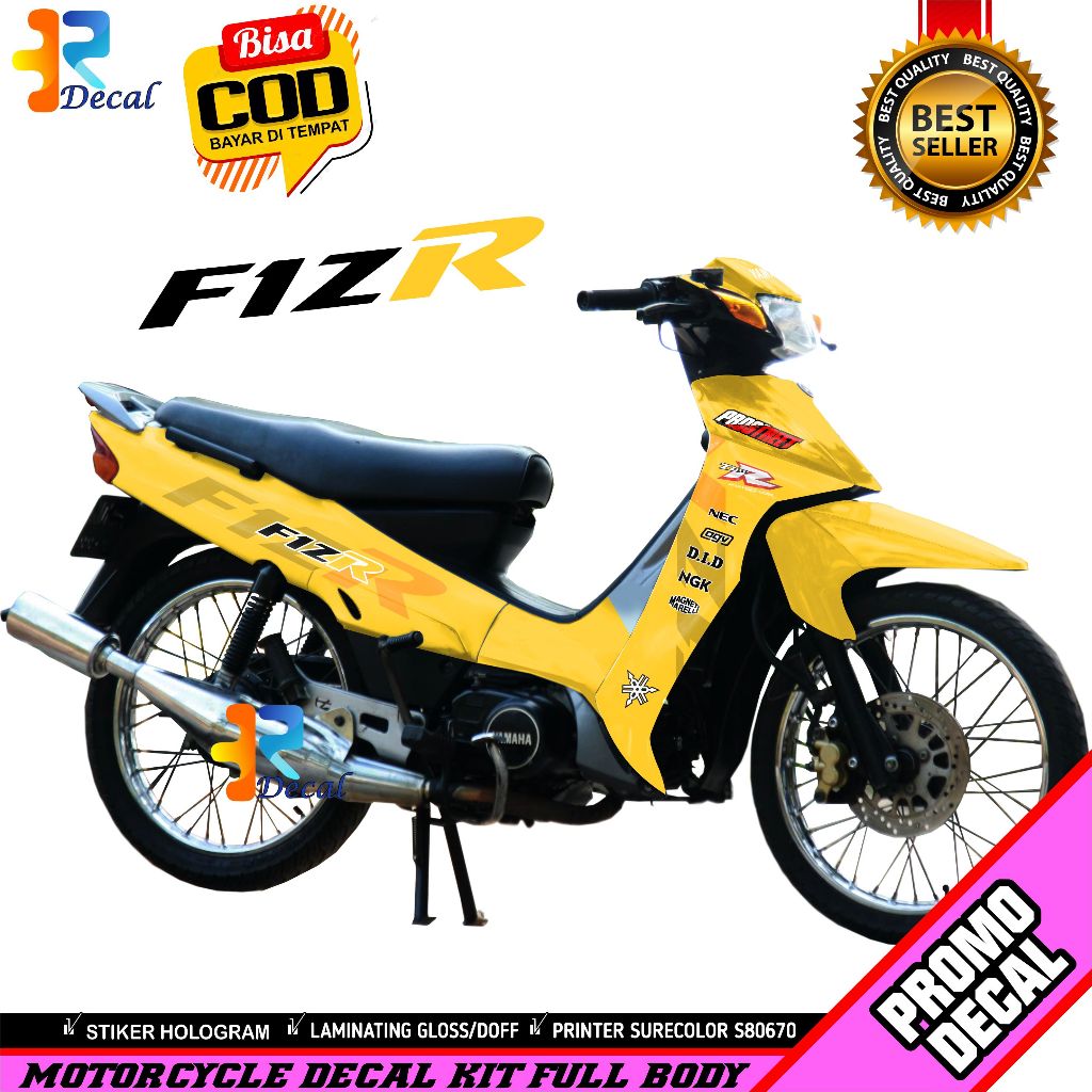 Decal Motor Fiz R Desain Simple Ori Stiker Decal Full Body