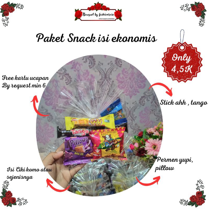 

Paket Snack Ulang Tahun Anak Paket 4000 an / bingkisan Snack murah