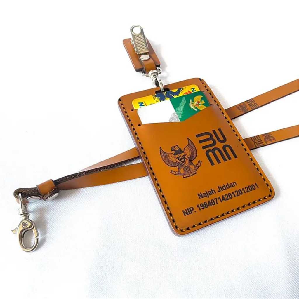 

( NEW ) NAME TAG HOLDER KULIT SAPI ASLI - ID CARD HOLDER KULIT BEST SELLER CUSTOM