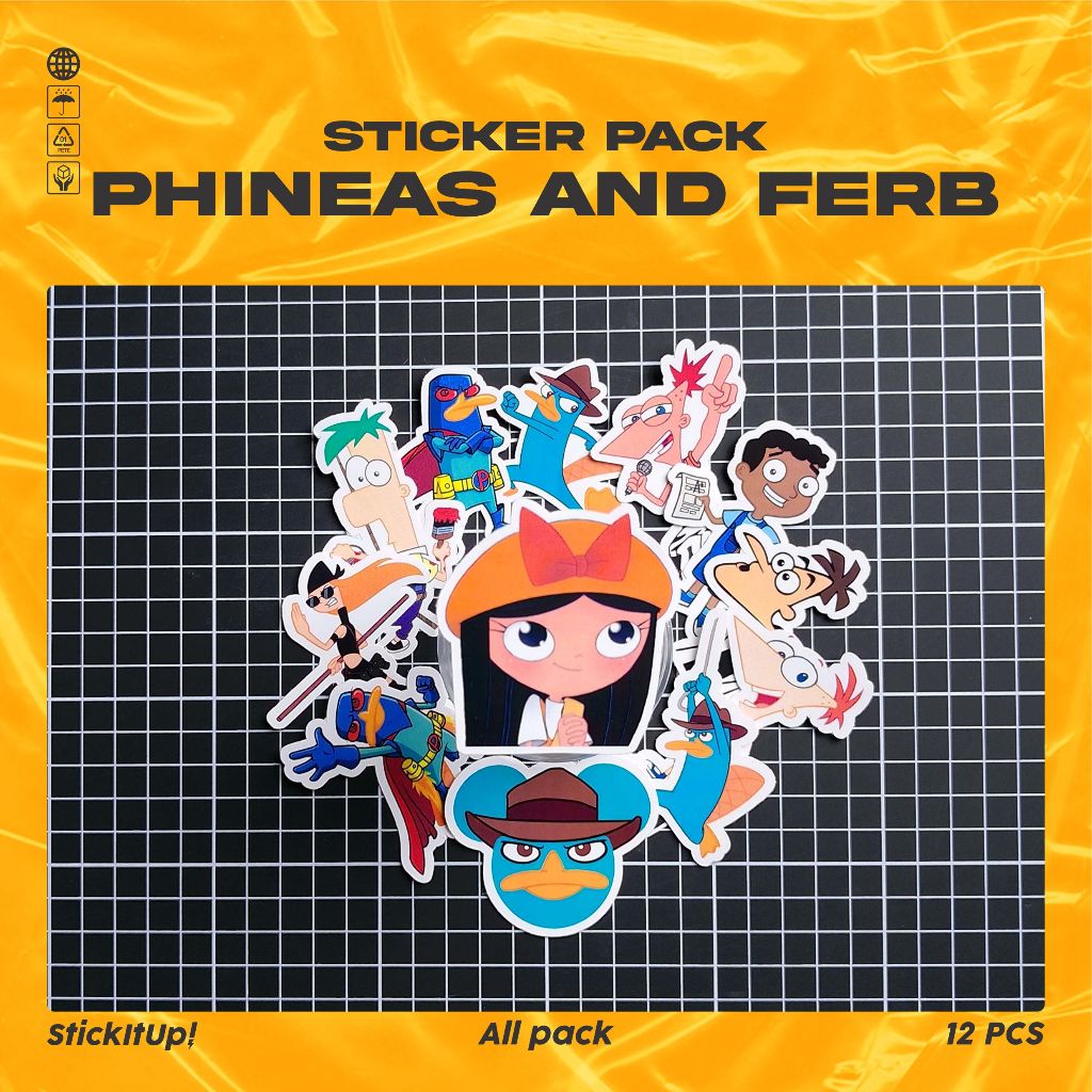 

COD✨ StickItUp Stiker Pack Kartun Phineas And Ferb Across The 2nd Dimension Lucu Keren Untuk Koper Laptop Skateboard