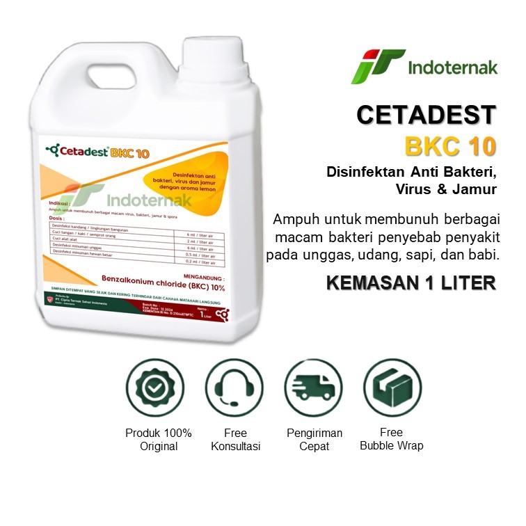 CETADEST BKC 10 - Disinfektan Konsentrat Aroma Lemon