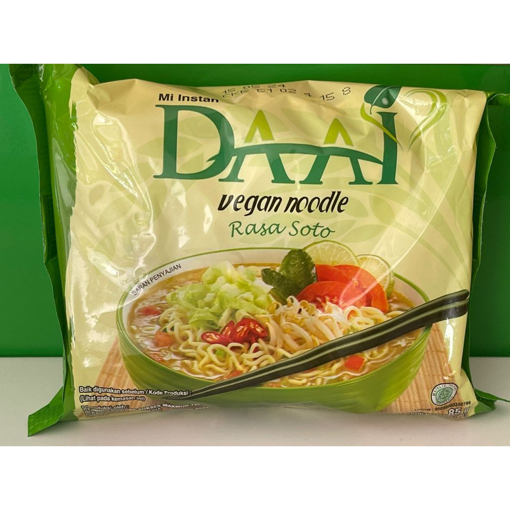 

MULIA VEGEMART DAAI VEGAN NOODLE RASA SOTO/ MIE INSTAN SOTO dan MIE GORENG