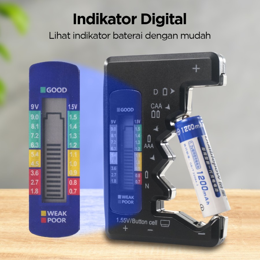 Universal Battery Tester Alat Cek Tes Tegangan Batu Baterai Tester