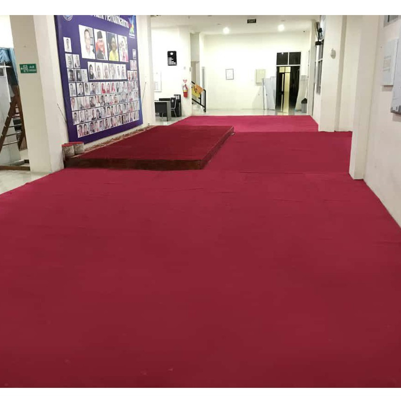 Karpet Buana ( Karpet Serbaguna )  Meteran | 1x2Meter | Warna : Merah Gelap