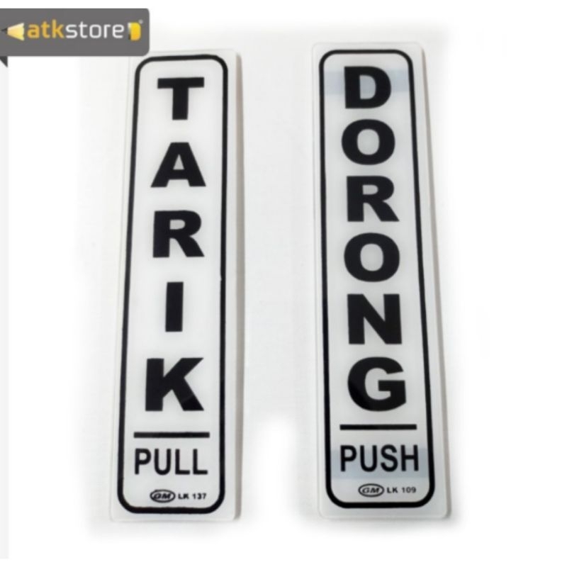 

Label Kecil Tarik - Dorong GM / Label Akrilik Tanda Tarik Dorong Pintu
