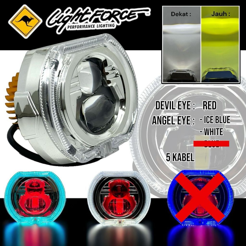 Lampu Tembak Utama DayMaker Biled projie New Plus Shroud Projie Biled Devil fog lamp 40watt Lampu te