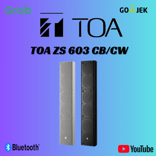 COLUMN SPEAKER TOA ZS 603 CB/CW / ZS603CB/CW / ZS-063 CB/CW HIGH IMPEDANCE 60 WATT GARANSI TOA
