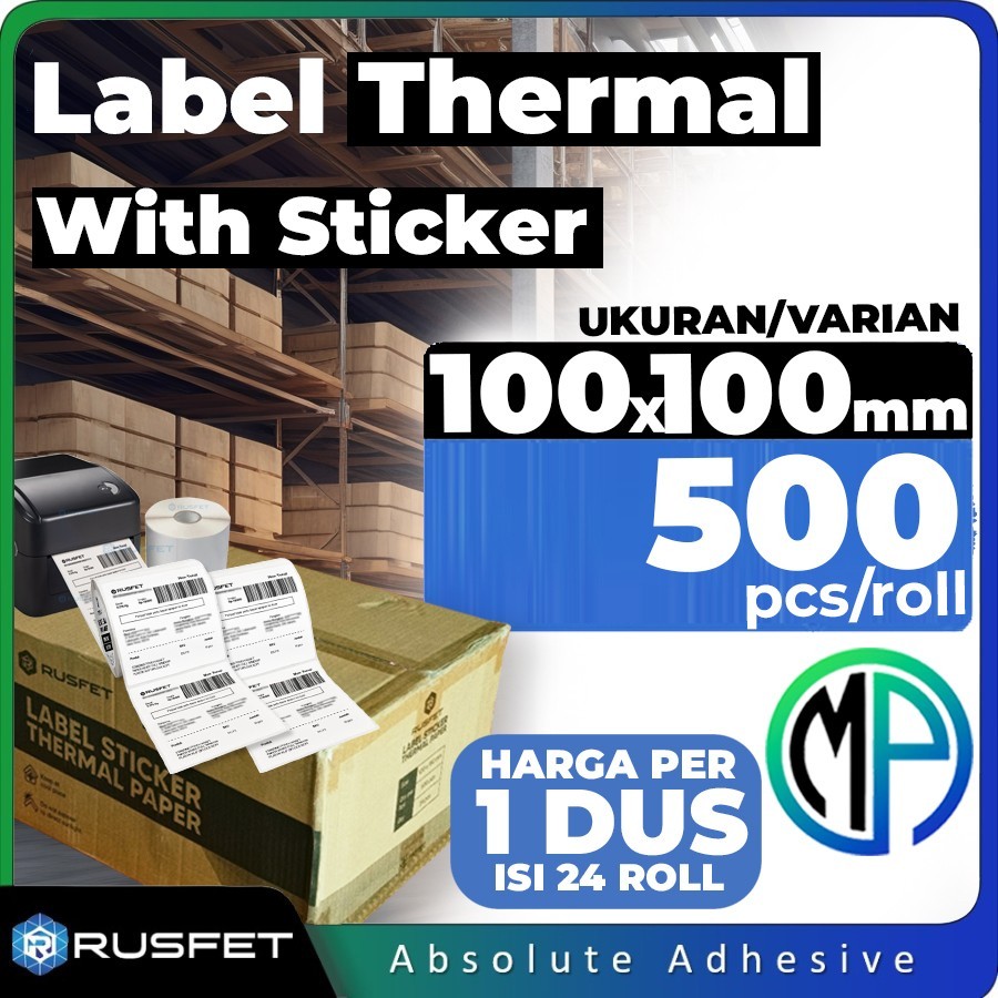

Kertas Label Termal Printer Olshop Thermal Paper PERDUS 10x10cm-500pcs Merk Rusfet - Harga DUS