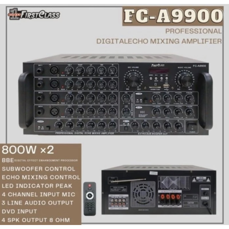 PROFESSIONAL DIGITAL ECHO MIXING AMPLIFIER FIRSTCLASS FC - A9900 Original
