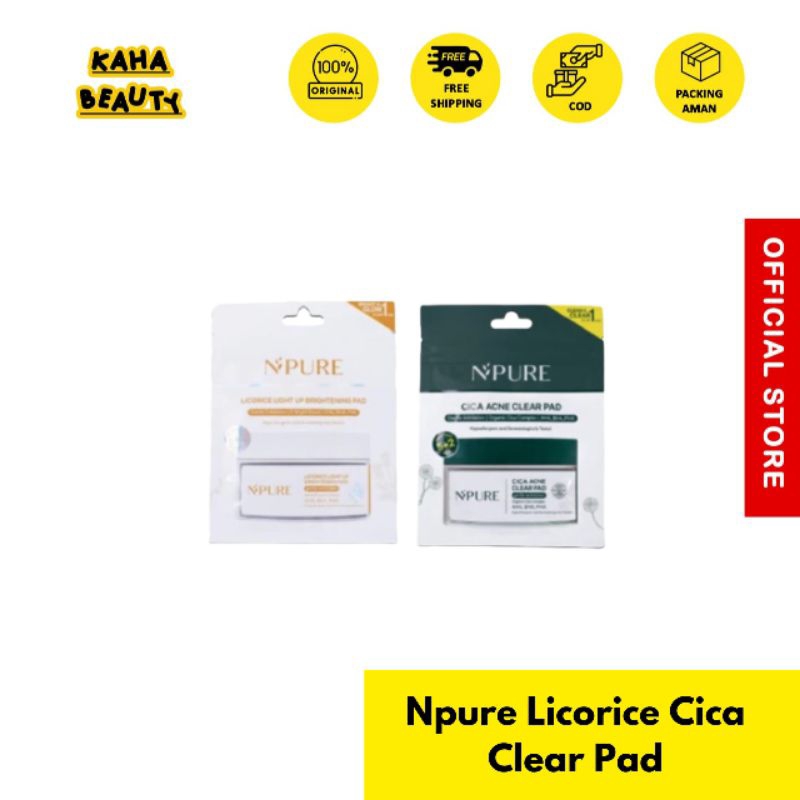 [NPURE] NPURE CICA LICORICE CLEAR PAD KEMASAN ZIPLOCK ISI 7
