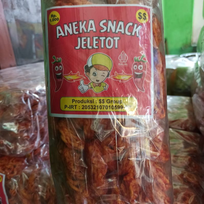 

Kerupuk Snack Pedas Balado JELOTOT Bentuk Bulat Jaring