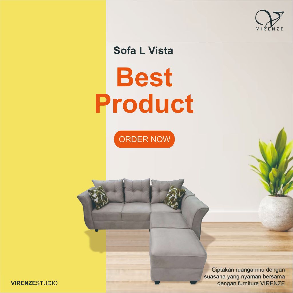 Sofa L Vista Virenze Sentul Jakarta Bogor Bekasi Cikarang Kawarang Tangerang Bandung Purwakarta Suka