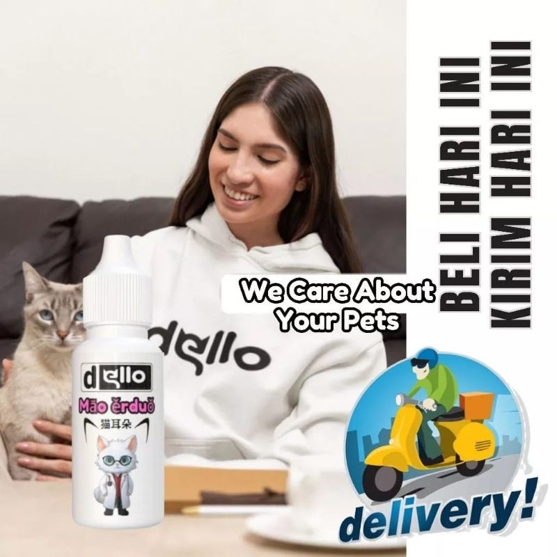 Obat Tetes Radang Telinga Kucing Kitten Radang Kutu Luka Telinga Kucing IBK123