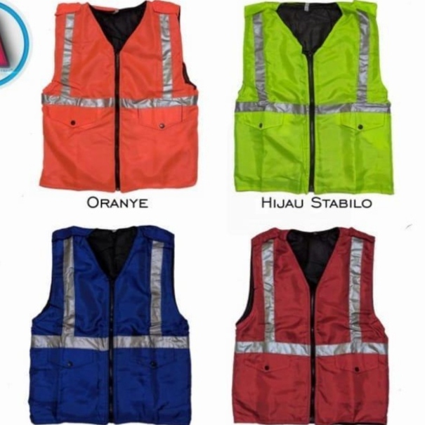 Rompi proyek safety parasut busa / rompi proyek busa murah