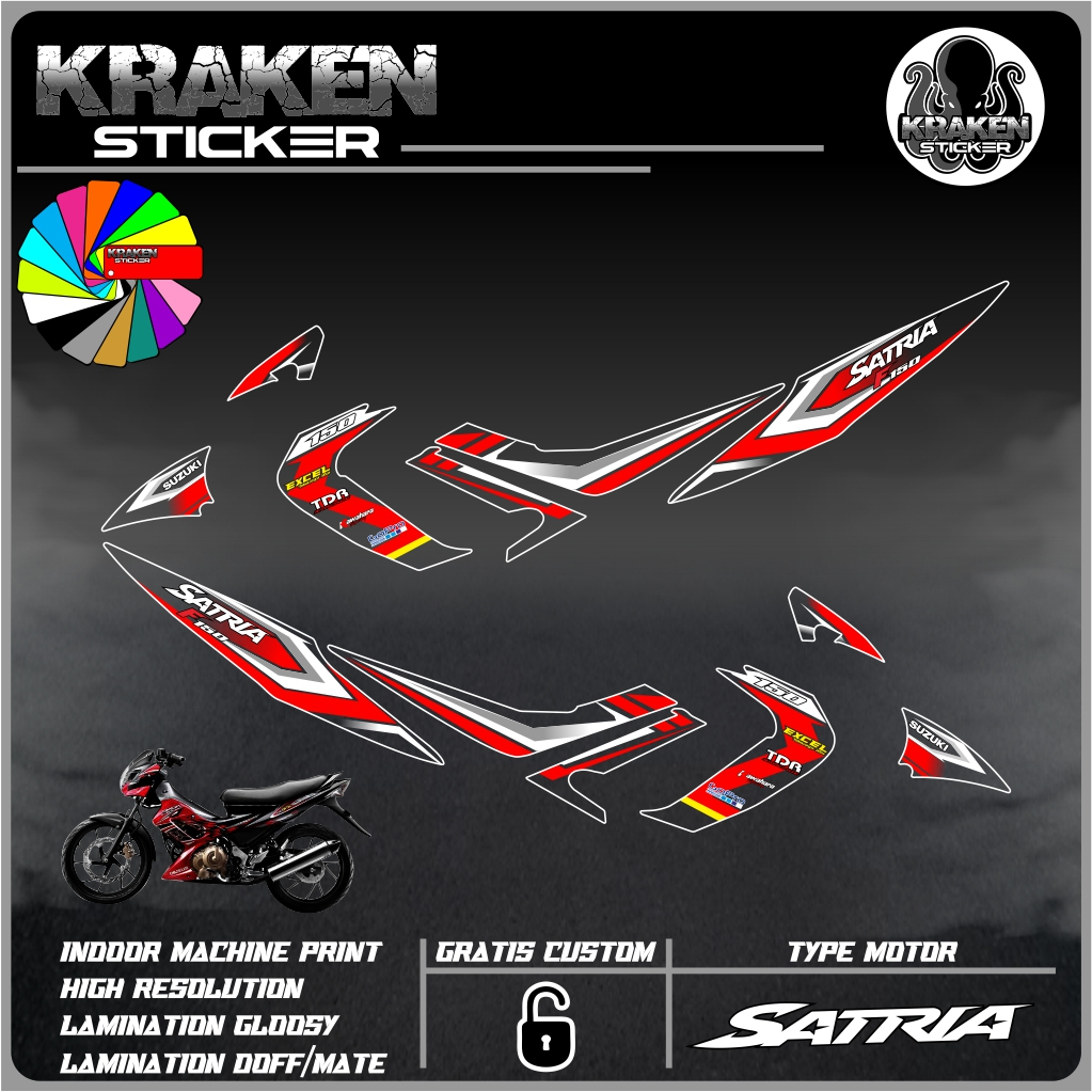 STRIPING TRANSPARAN SATRIA FU BARONG VARIASI TRANSPARAN SATRIA FU BARONG CODE 02