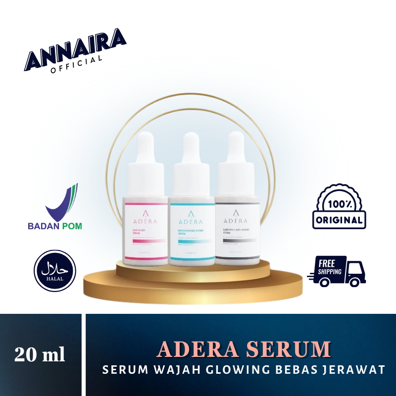 Adera Paket Lengkap 5 in 1 Cream, Facial Wash, Toner, 15% Serum Wajah Menghilangkan Flek Hitam Jeraw
