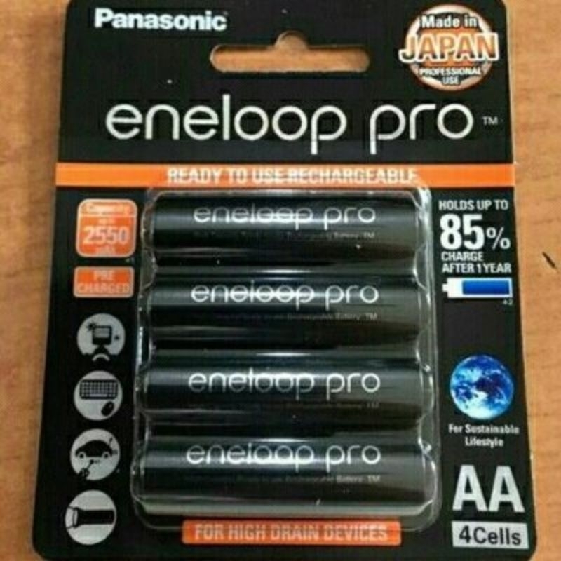 Original Eneloop Pro A2 2550 mAh , Batre Batere Baterai Battery Panasonic Eneloop Pro AA A2 2550mAh 