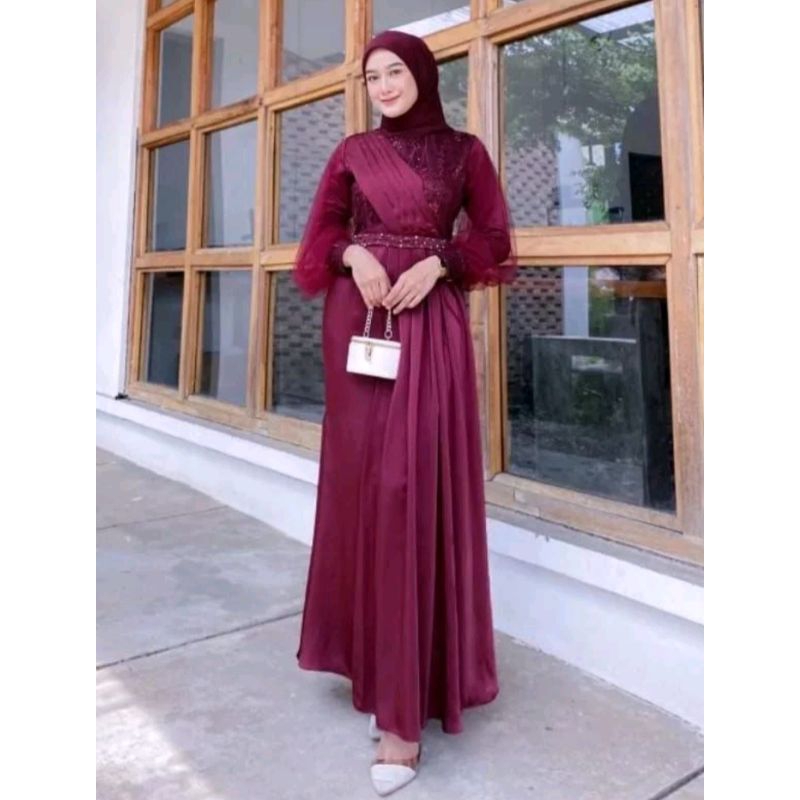 DRESS KONDANGAN/GAMIS SYARI KONDANGAN ADEEVA