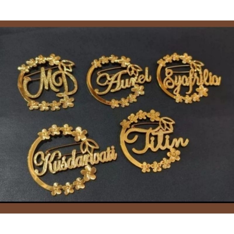 Bros Custom Nama Bros Hijab Anti Karat Bros Nama Custom