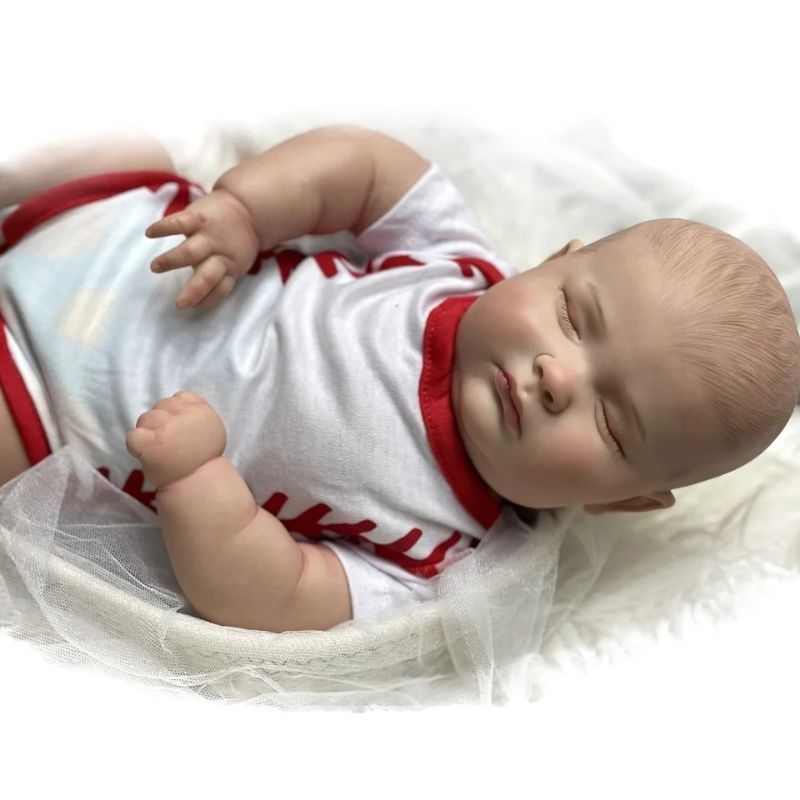 READY Boneka Reborn bayi laki laki gemuk 60cm Reborn baby boy cloth body