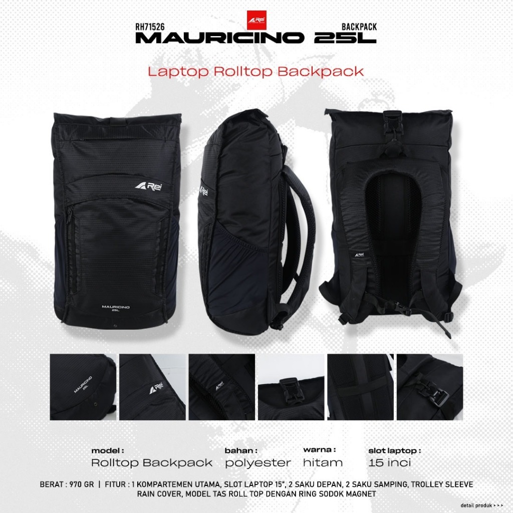 Tas Ransel Pria Mauricino 25 Liter Arei Outdoorgear