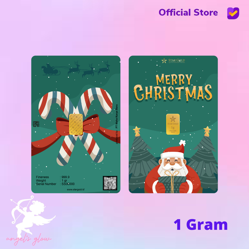 Logam Mulia (LM) StarGold Christmast 01 - 0.1gram dan 0.25gram