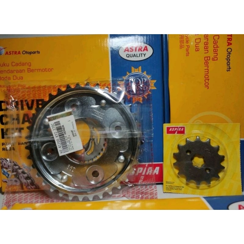 GEARSET GIR GEAR SET ASPIRA SUPRA X 125 FI, HELM IN