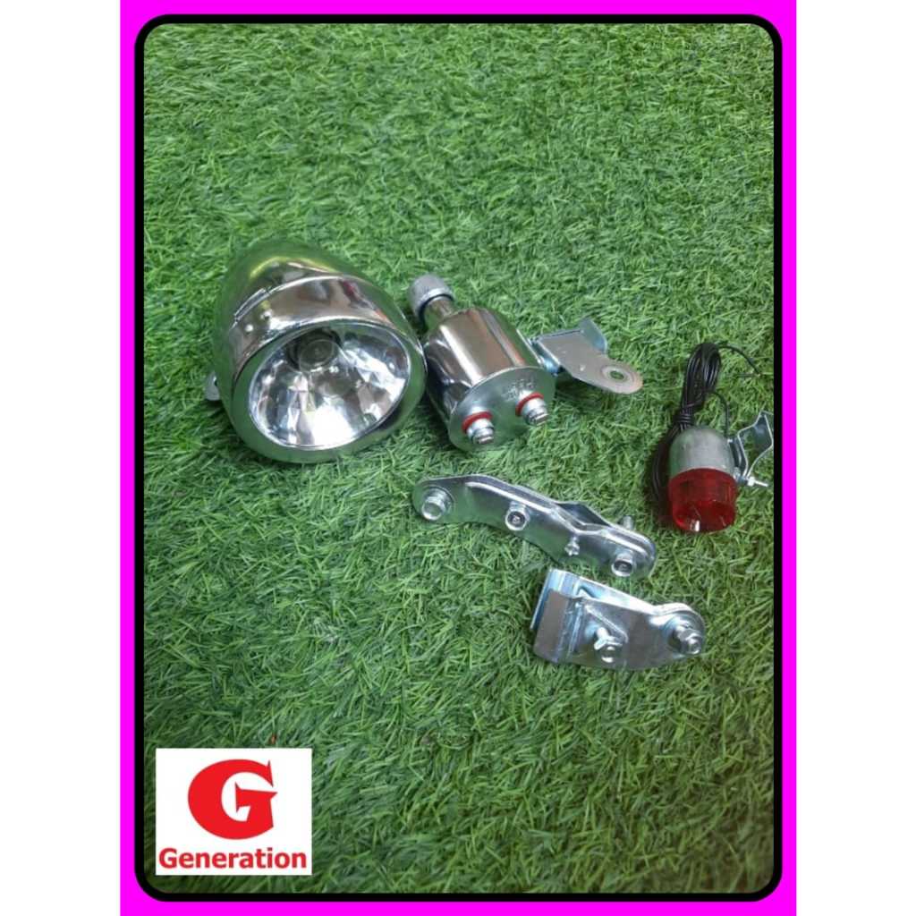 Lampu Sepeda Lampu + Dinamo Sepeda Onthel Taiwan Lampu Berko Sepeda Jengki Ontel