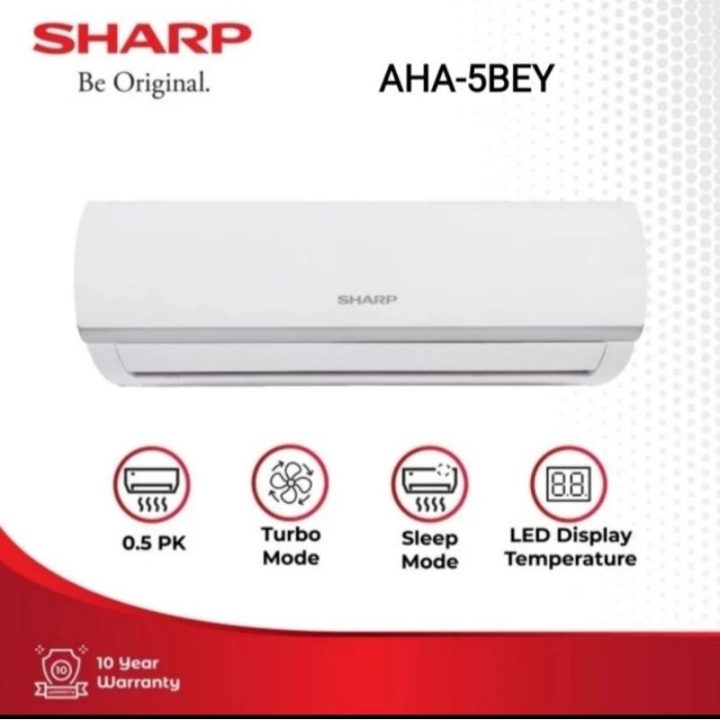 AC Sharp 1/2pk plus pasang dan alat