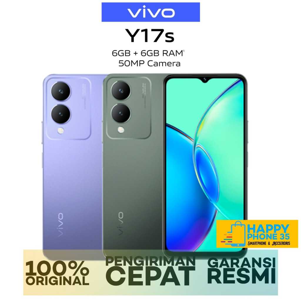 VIVO Y17s - RAM 6GB+6GB / 128GB ROM - 50 MP Camera - Garansi Resmi