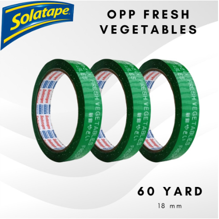 

Lakban Sayur | Lakban Fresh Vegetables Solatape | 1inch 18mm X 60yard